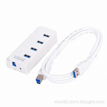 2014 new 4 port USB3.0 hub with turn on/off button